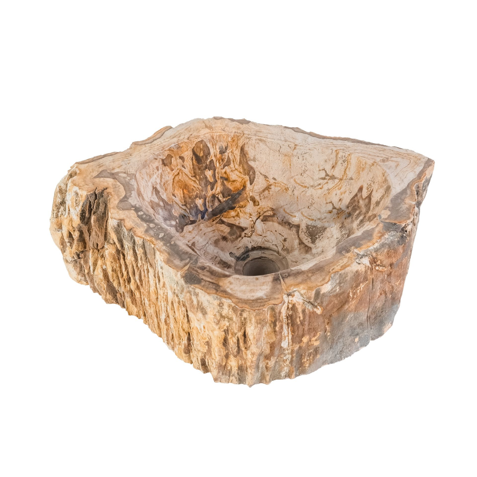 ALONI Waskom Fossiel Hout – Natuursteen Secundaire afbeelding