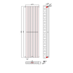 BELRAD Verticale designradiator ovaal dubbel