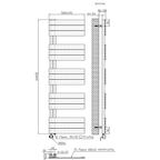 BELRAD Badkamer radiator elektrisch – Linksaansluiting/Combi