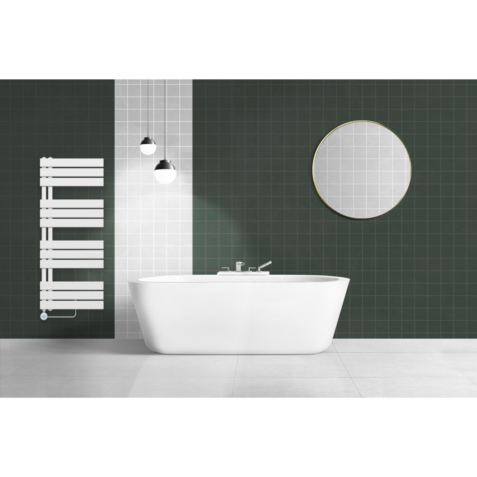 BELRAD Badkamer radiator elektrisch – Linksaansluiting/Combi Secundaire afbeelding