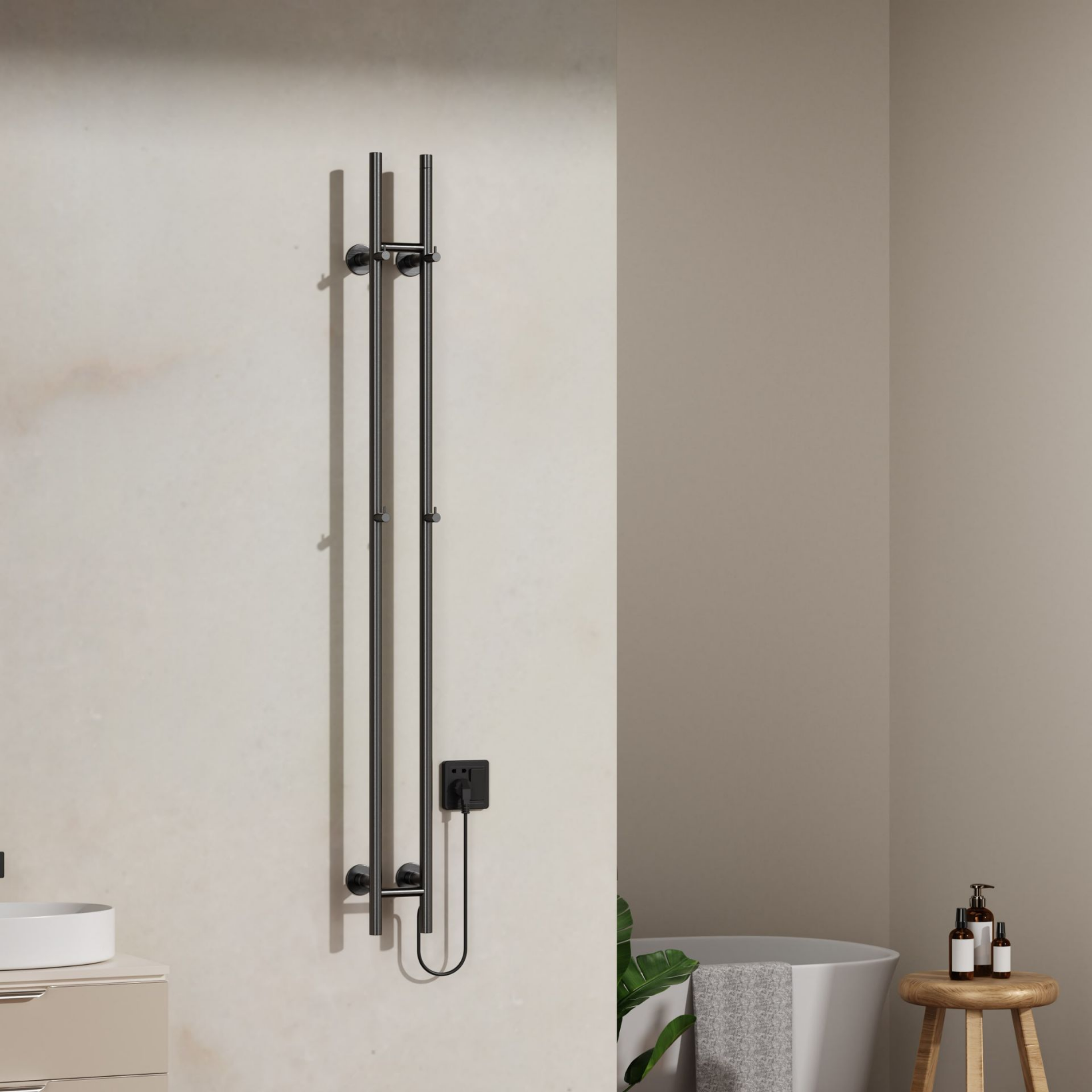 BELRAD Badkamer radiator staafmodel elektrisch – Dubbel