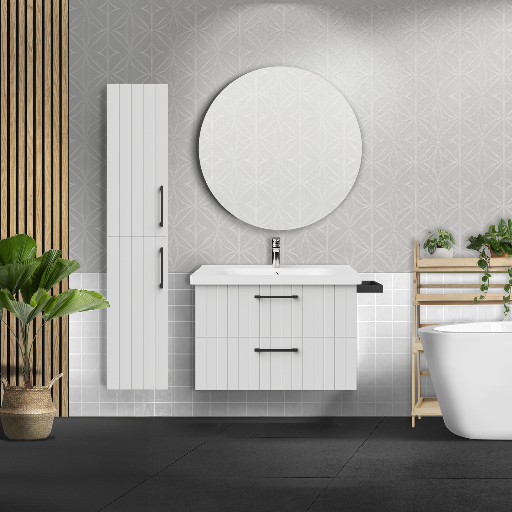 CREAVIT D10 wastafelonderkast – 2 lades – Softclose