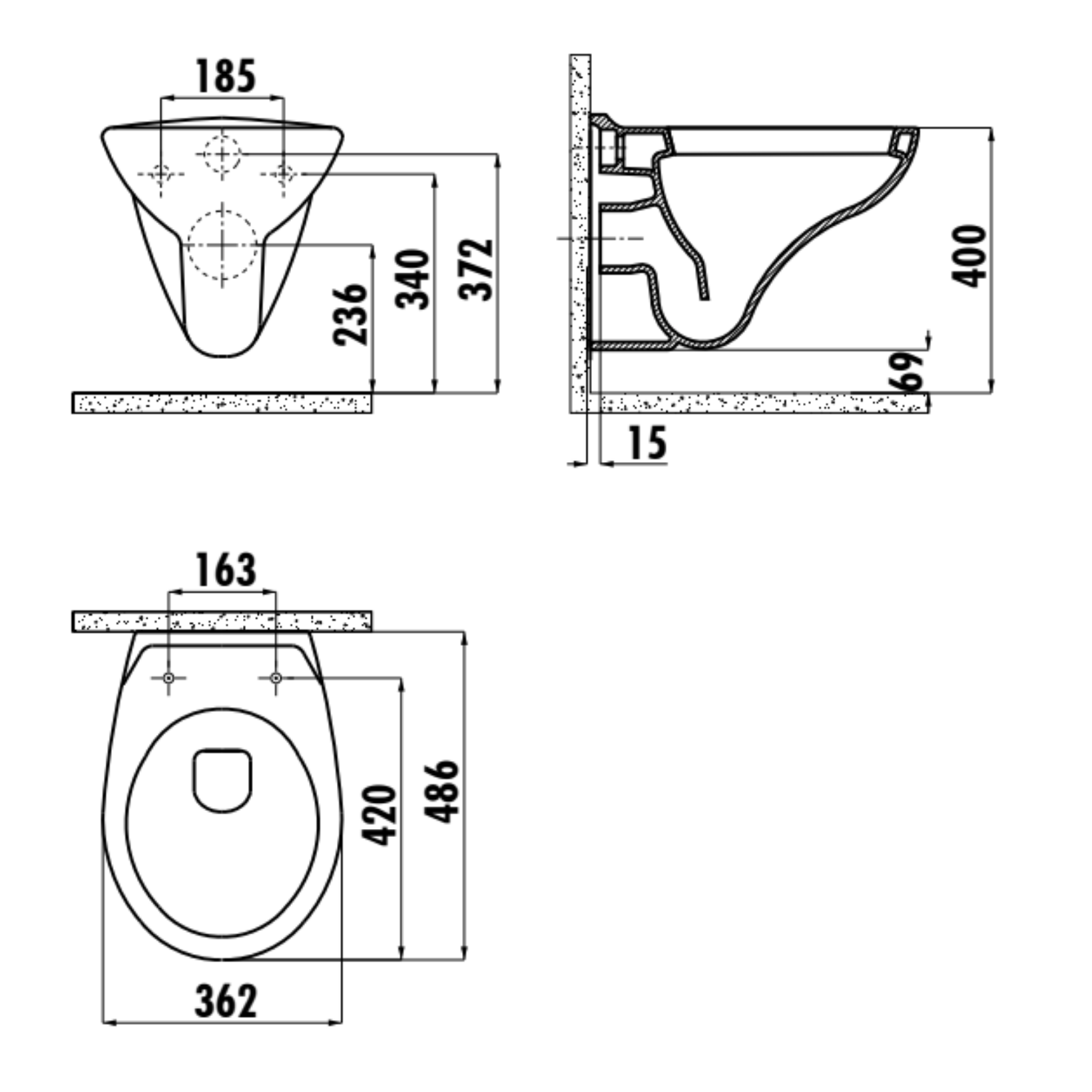 Creavit hangtoilet / ophang WC – met sproeier (bidet) Secundaire afbeelding