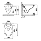 Creavit hangtoilet / ophang WC – met sproeier (bidet)