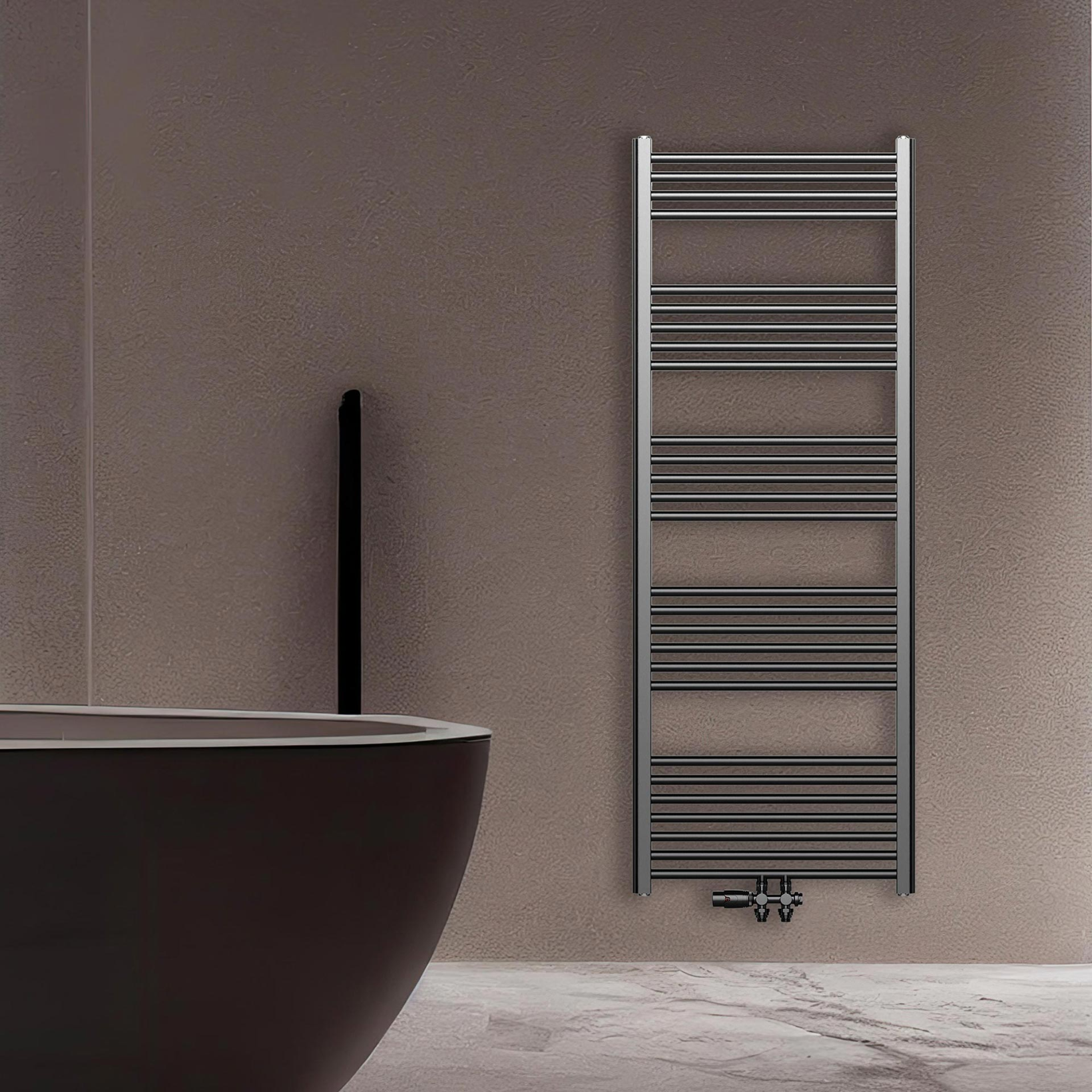 BELRAD Badkamer Radiator Gunmetal Grijs – Middenaansluiting Secundaire afbeelding
