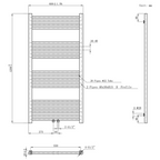 BELRAD Badkamer Radiator Gunmetal Grijs – Middenaansluiting