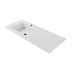 Wonda Square Slim wastafel – 1 wasbak links – kunstmarmer