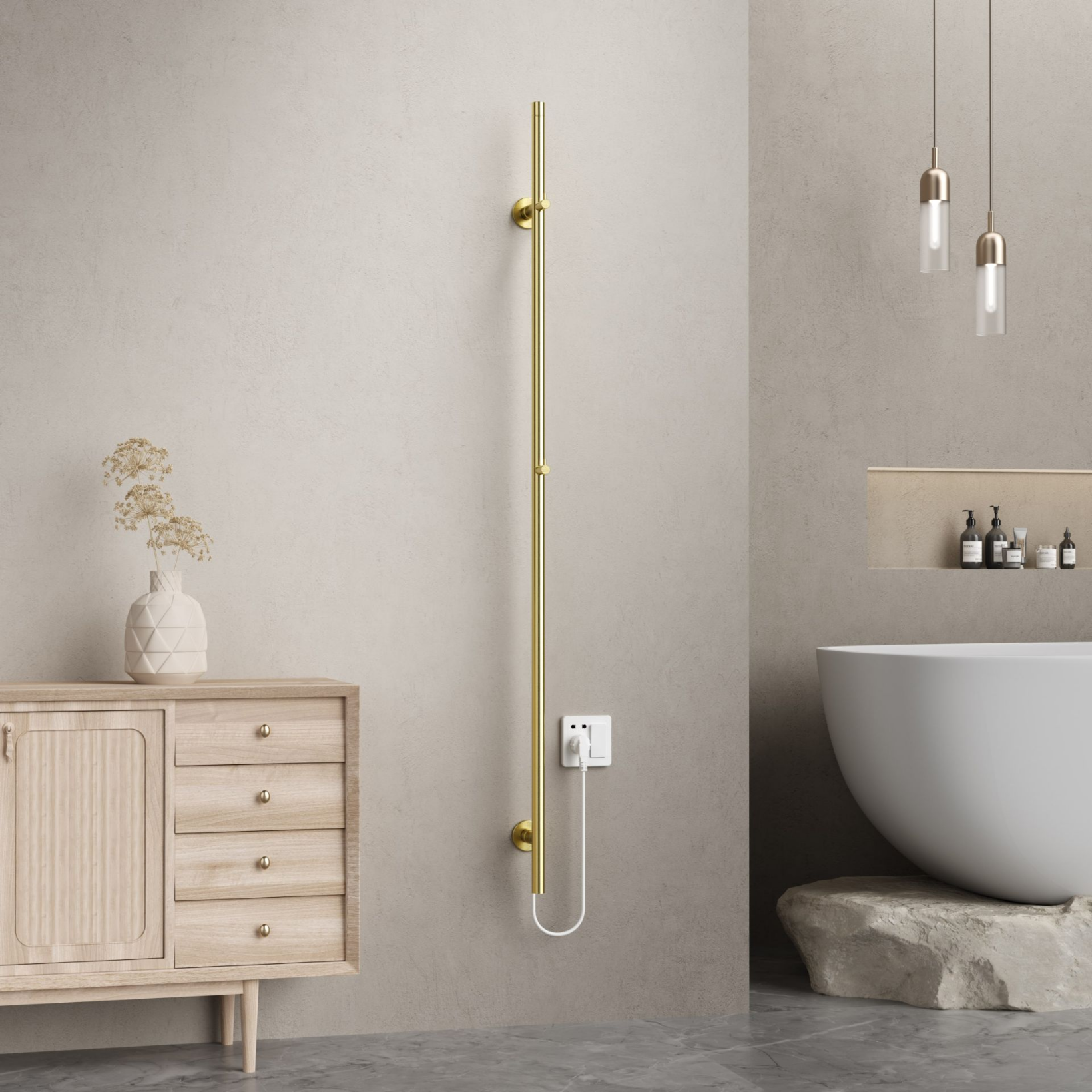 BELRAD Badkamer radiator staafmodel elektrisch – Enkel