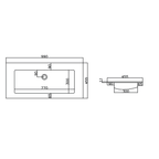 ALONI Solid Surface Wastafel – Zonder Kraangat