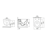 Creavit Rimoff hangtoilet / ophang WC – rimless wandmodel