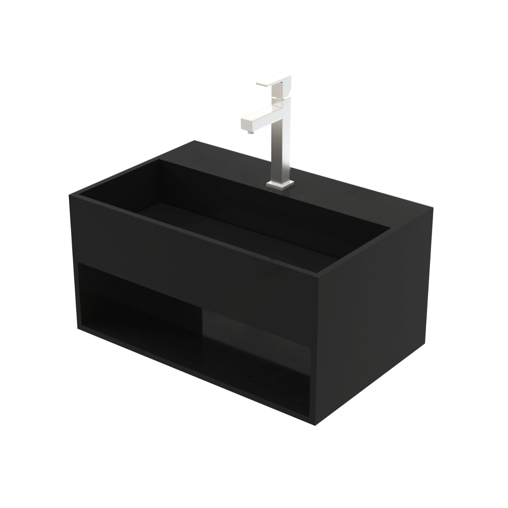 Solid Surface Wastafel – Onzichtbare Afvoer Secundaire afbeelding