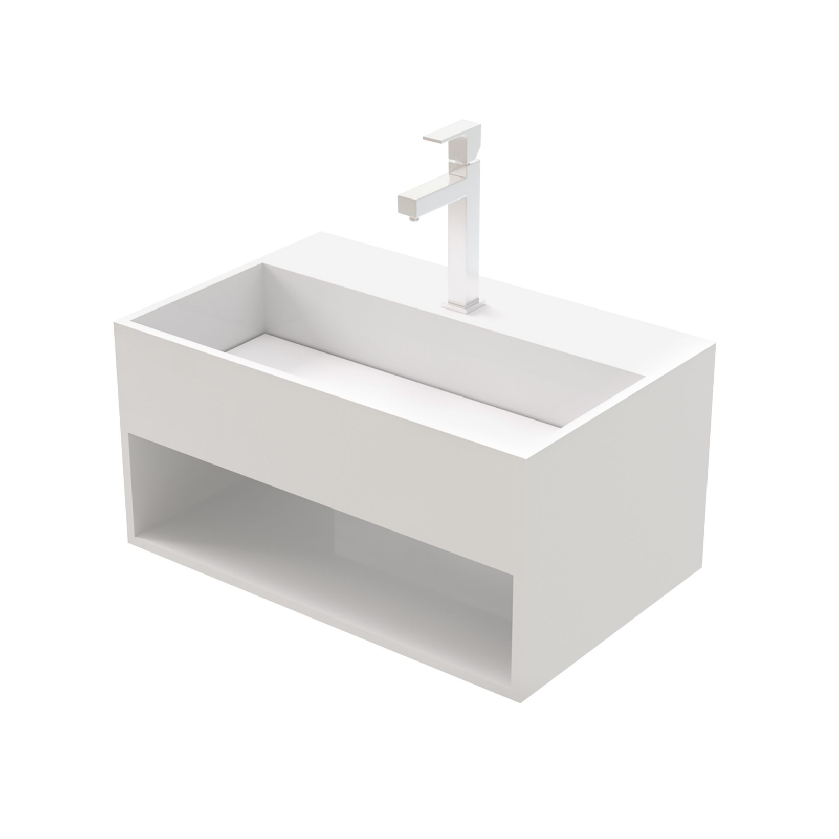 Solid Surface Wastafel – Onzichtbare Afvoer Hoofdafbeelding