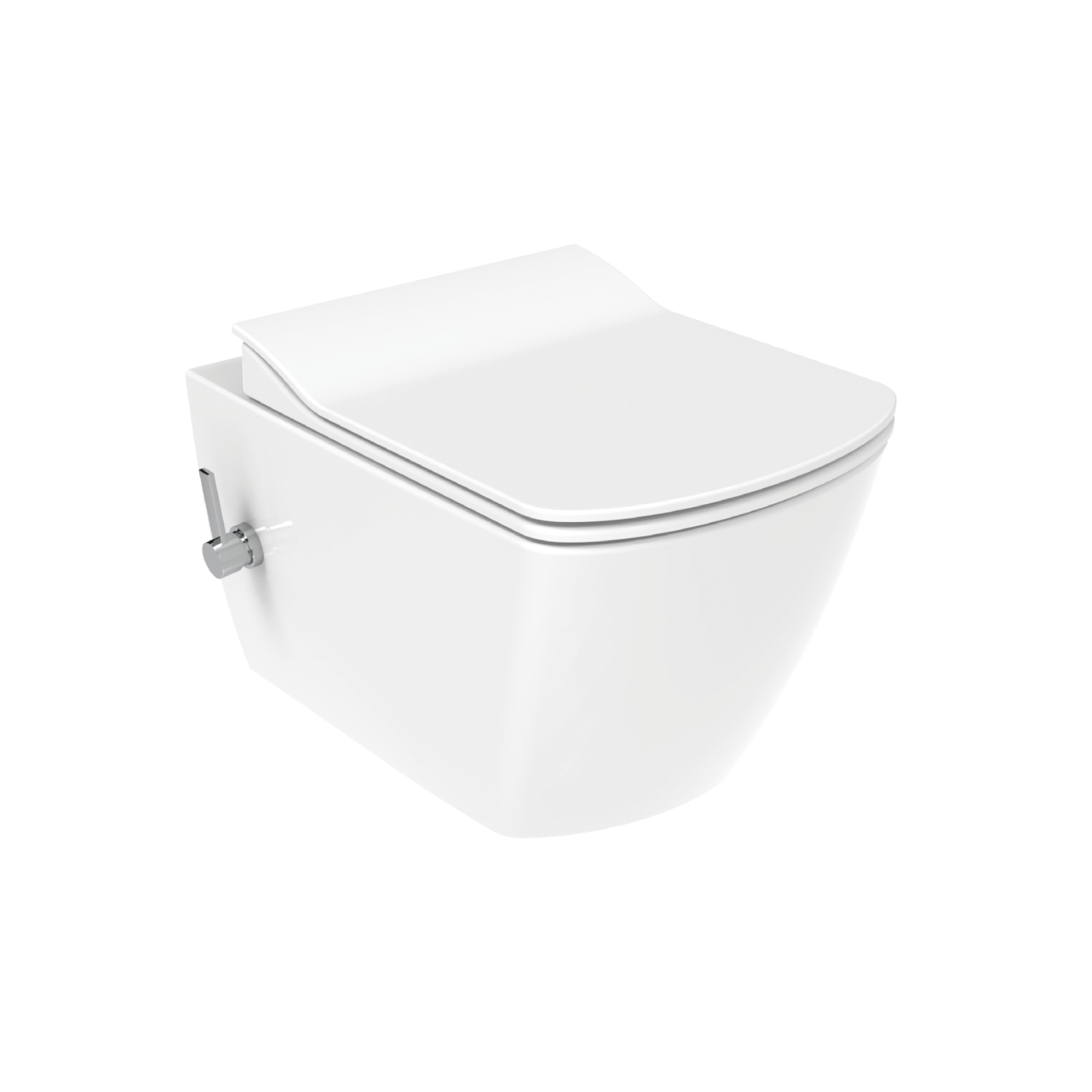 Creavit Elegant hangtoilet / ophang WC met bidet – randloos – koud en warm water Hoofdafbeelding