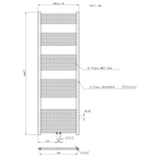 BELRAD Badkamer Radiator Mat Wit Geborsteld – Middenaansluiting