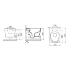Creavit Elegant hangtoilet / ophang WC met bidet – randloos – koud en warm water