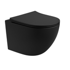 Aloni Pro hangtoilet / ophang WC – tornado flush – randloos – met zitting – compact 49 cm