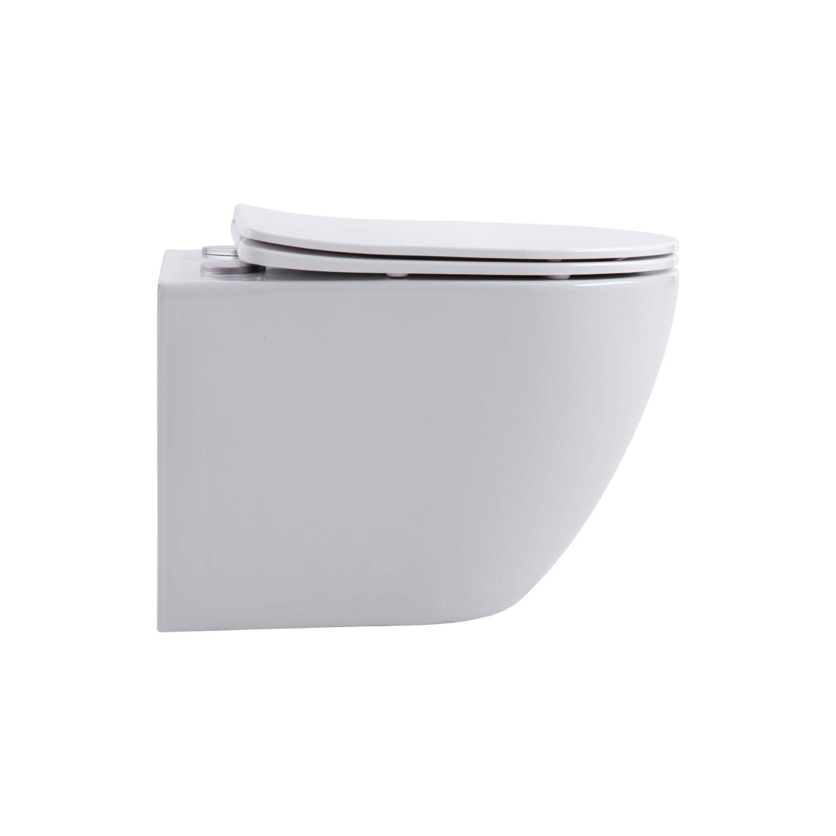 Aloni Pro hangtoilet / ophang WC – tornado flush – randloos – met zitting – compact 49 cm