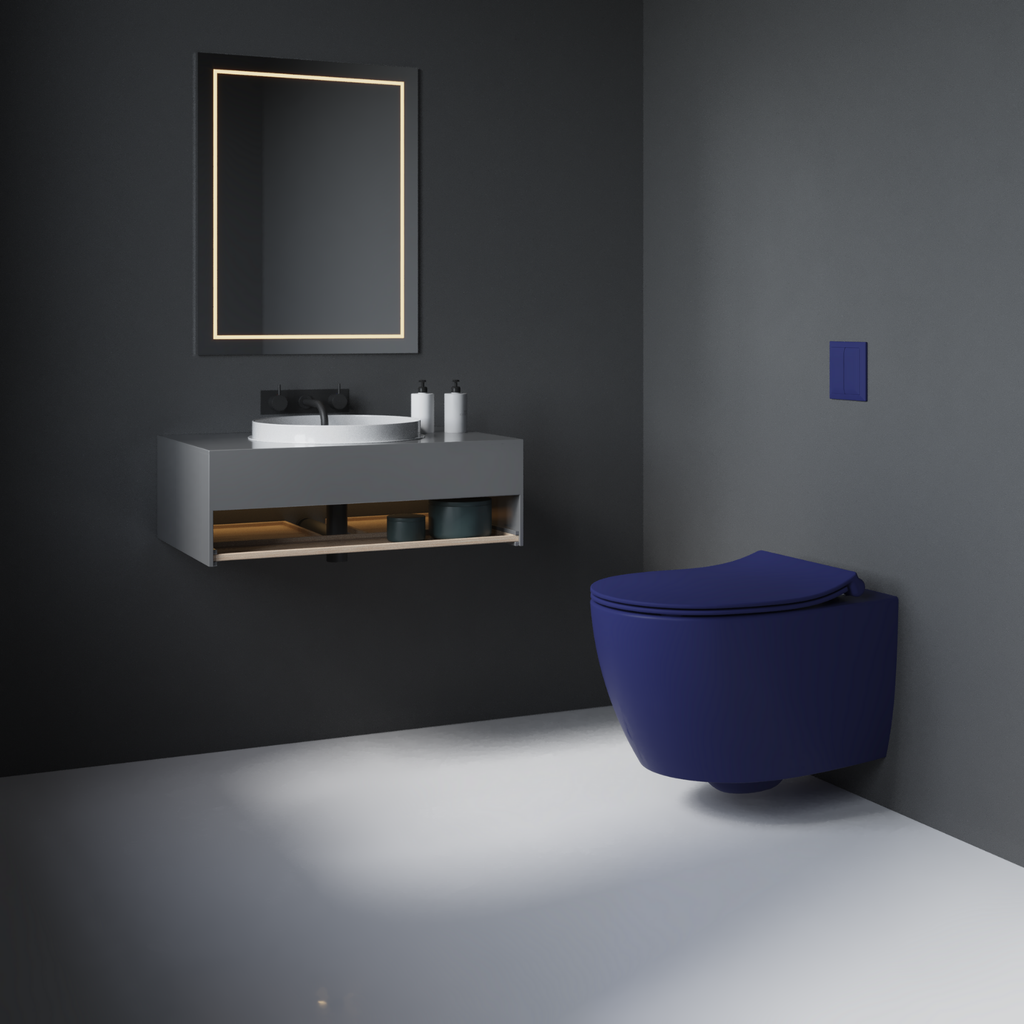 Isvea Sentimenti Hangtoilet - Donkerblauw
