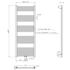 BELRAD Badkamer Radiator Mat Wit Geborsteld – Middenaansluiting