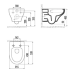 Creavit Ness hangtoilet / ophang WC met bidet – tornado flush – randloos