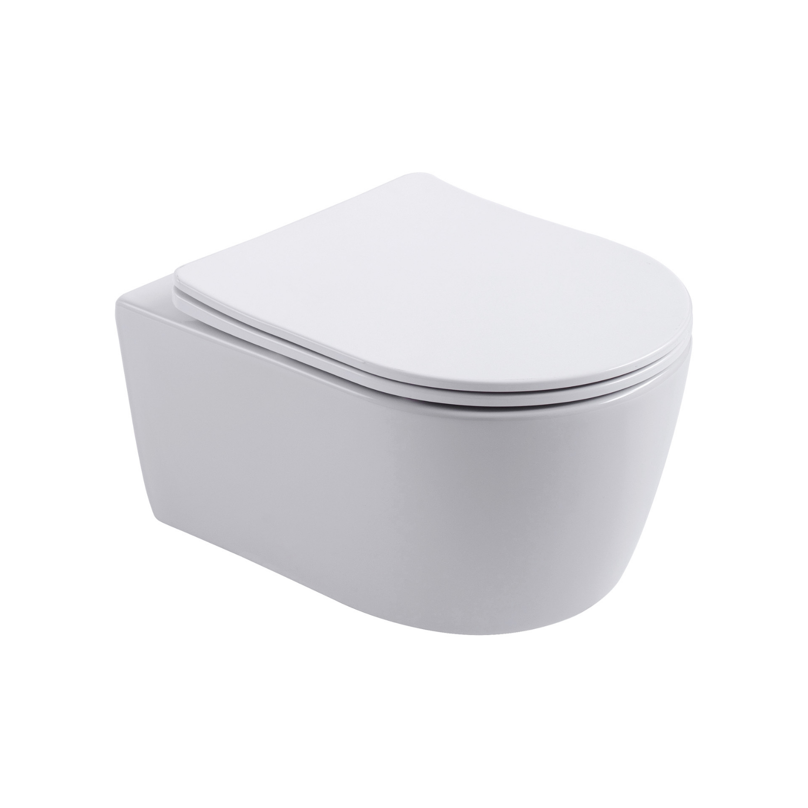 Aloni Pro hangtoilet / ophang WC – randloos – met zitting – compact 49 cm