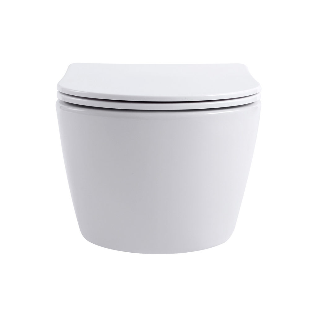 Aloni Pro hangtoilet / ophang WC – randloos – met zitting – compact 49 cm