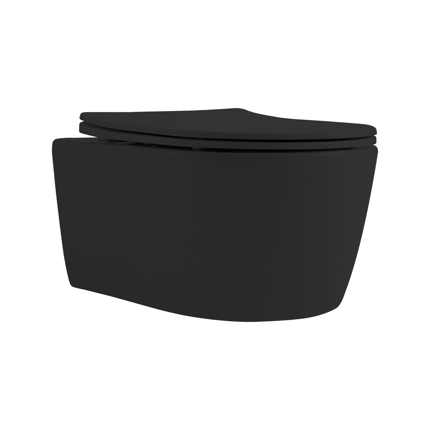Aloni Pro hangtoilet / ophang WC – randloos – met zitting – compact 49 cm