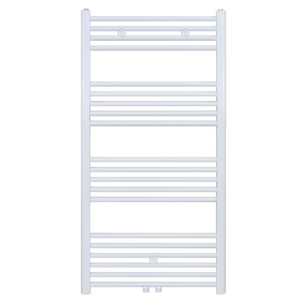 BELRAD Badkamer Radiator Mat Wit Geborsteld – Middenaansluiting