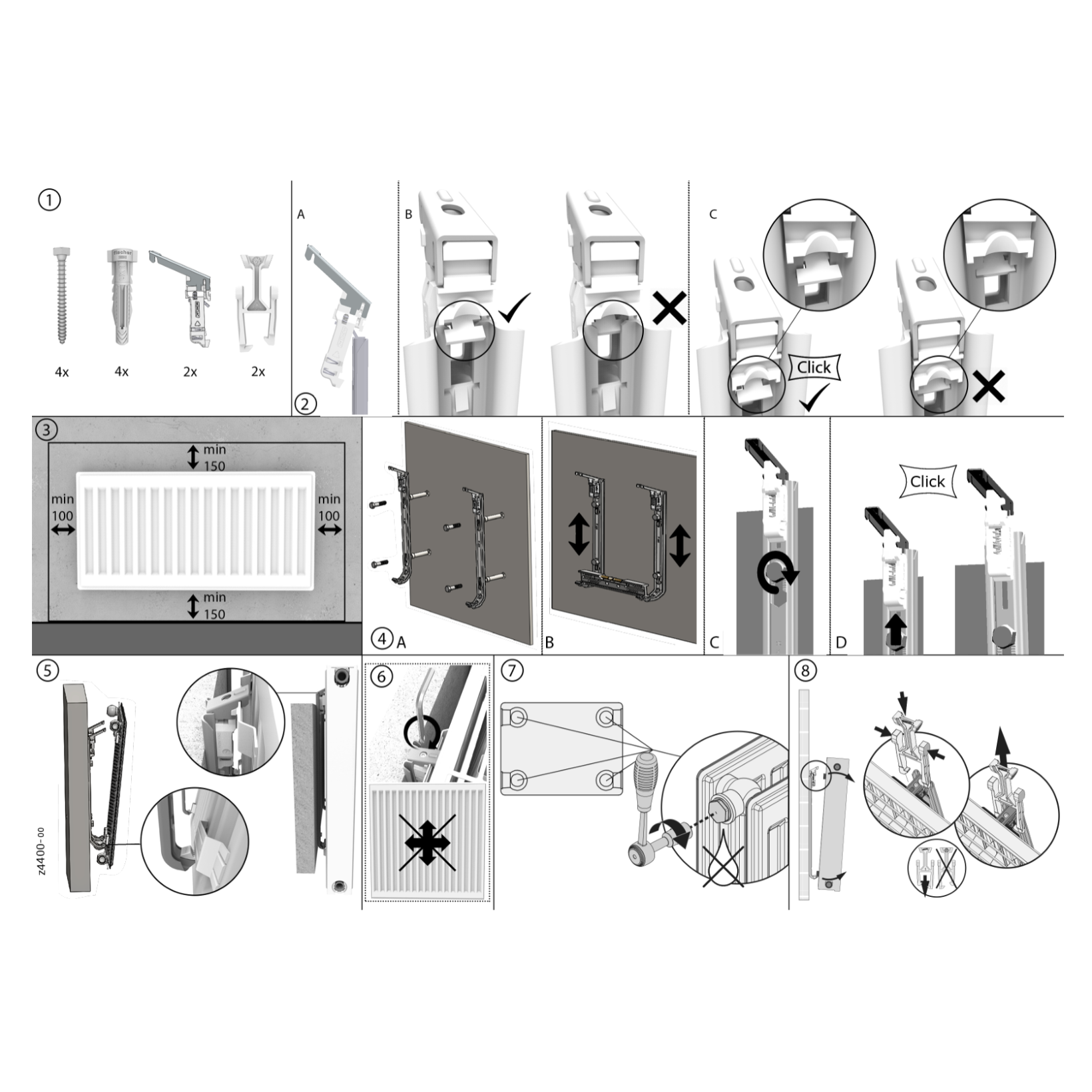 BELRAD J-console voor standaard radiator H300 – Metaal Secundaire afbeelding