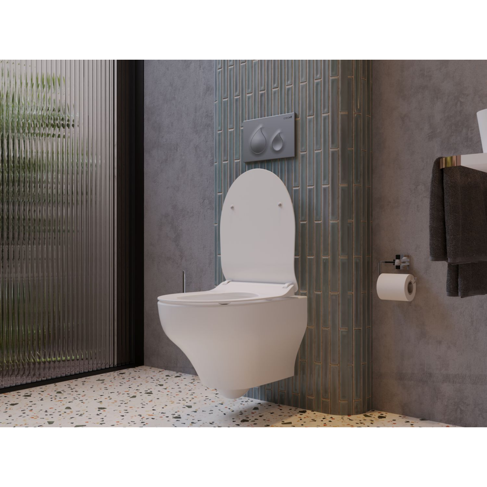 Creavit Ness hangtoilet / ophang WC – tornado flush – randloos