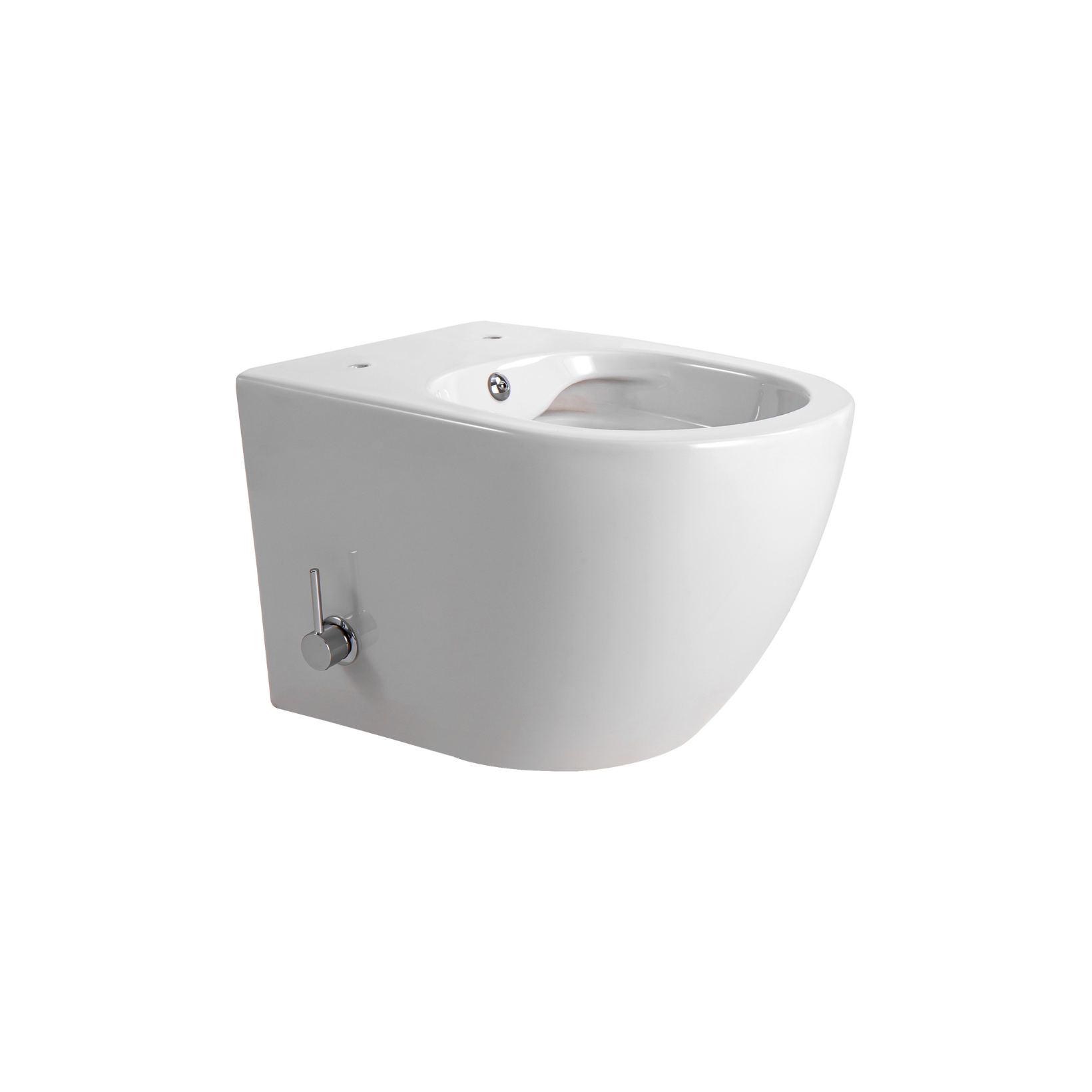 Creavit Darlo hangtoilet / ophang WC met bidet – randloos – koud water – compact 49 cm