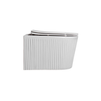 Aloni Muffly hangtoilet / ophang WC met ribbel – tornado flush – randloos – met zitting