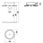 Creavit Ruby RB140 Waskom – Opbouw – Keramiek
