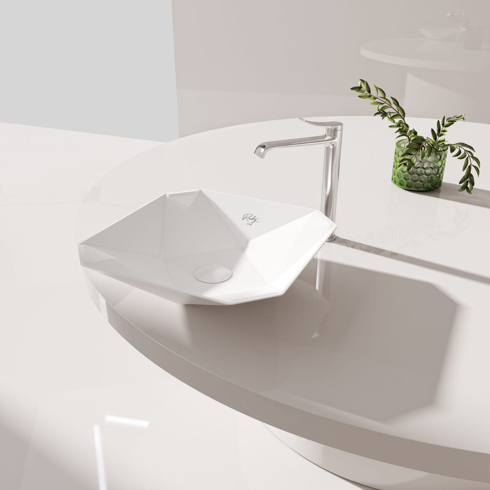 Creavit Ruby RB040 Waskom – Opbouw – Keramiek