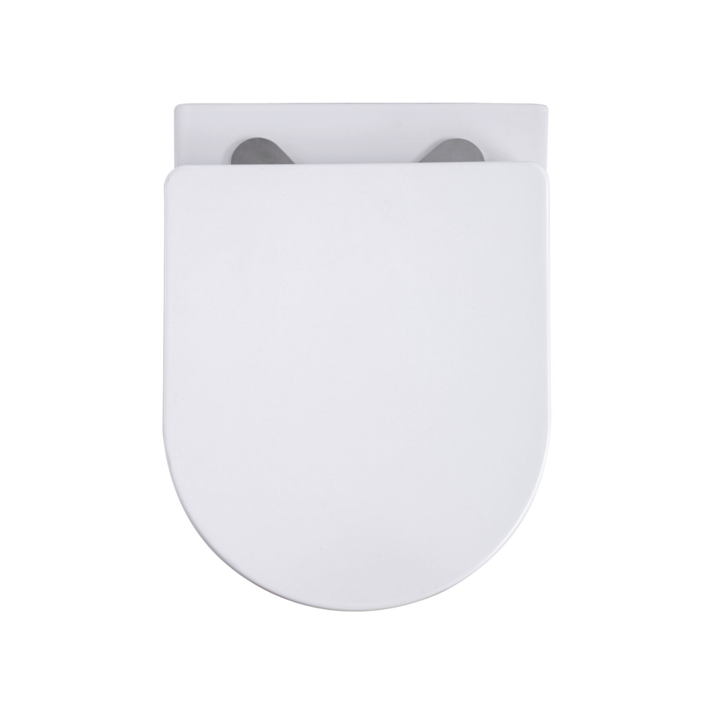 Aloni Pro hangtoilet / ophang WC – tornado flush – randloos – met zitting – compact 49 cm