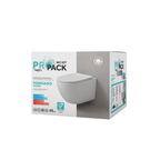 Aloni Pro hangtoilet / ophang WC – tornado flush – randloos – met zitting – compact 49 cm