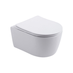 Aloni Pro hangtoilet / ophang WC – randloos – met zitting – compact 49 cm