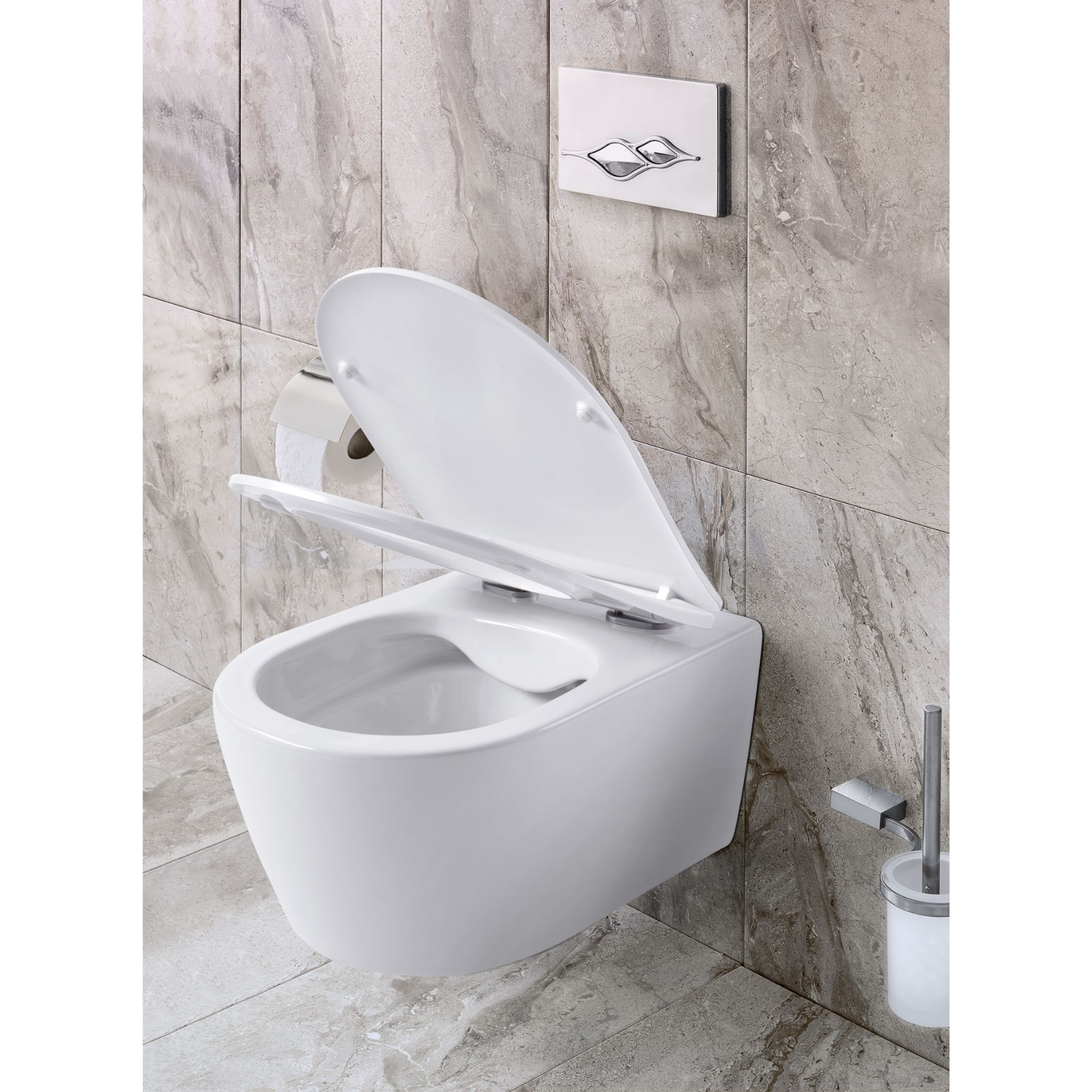 Aloni Pro hangtoilet / ophang WC – randloos – met zitting – compact 49 cm Secundaire afbeelding