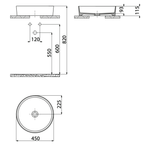 Creavit Loop Opbouw Waskom
