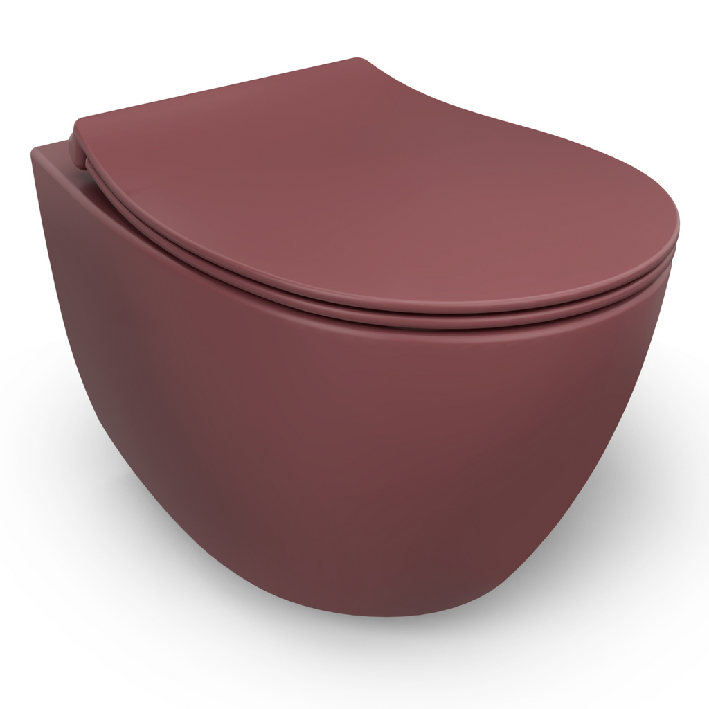 Isvea Sentimenti Hangtoilet - Bordeauxrood