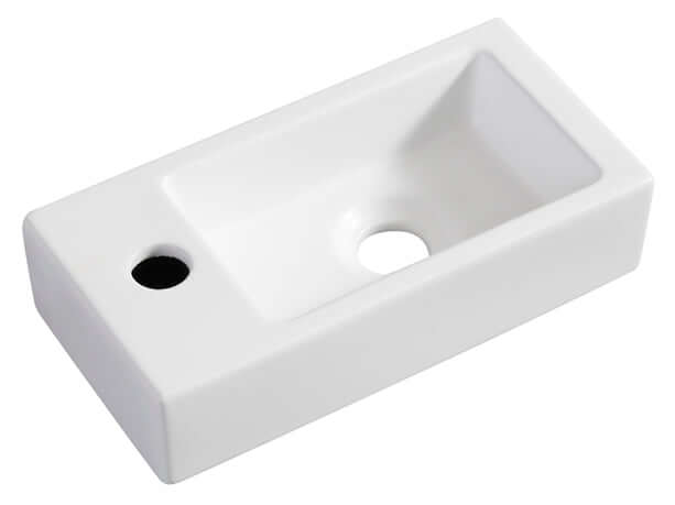 Mini-Rhea Fontein Wiesbaden Links 36X18X9 Cm in Mat Wit