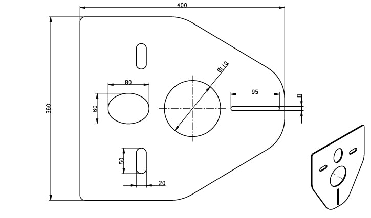Wandcloset isolatieset 400 x 360 mm dikte 5 mm