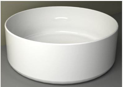 Link Design Ronde Wastafel Wiesbaden Diameter 40Cm in Wit Secundaire afbeelding