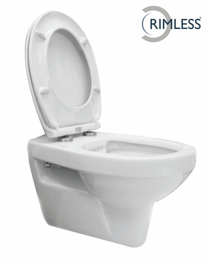 Trevi wandcloset rimless met Ultimo 3.0 toiletzitting softclose en quick release glans wit Secundaire afbeelding