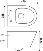 Vesta junior wandcloset rimless verkort met Vesta Junior toiletzitting softclose en quick release glans wit