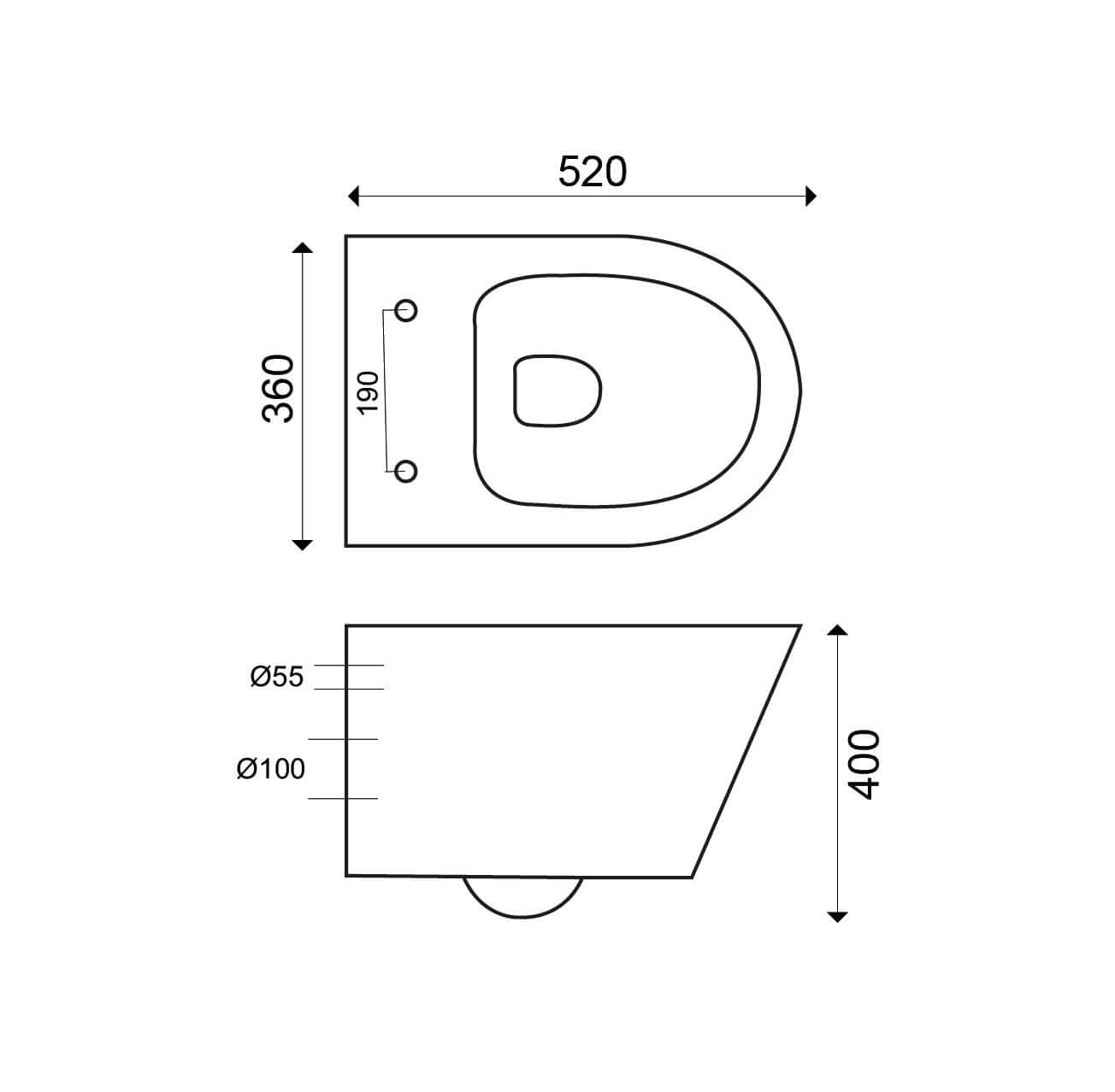 Vesta Diepspoel Hangtoilet Wiesbaden met Quickrelease (Inclusief Zitting) Secundaire afbeelding