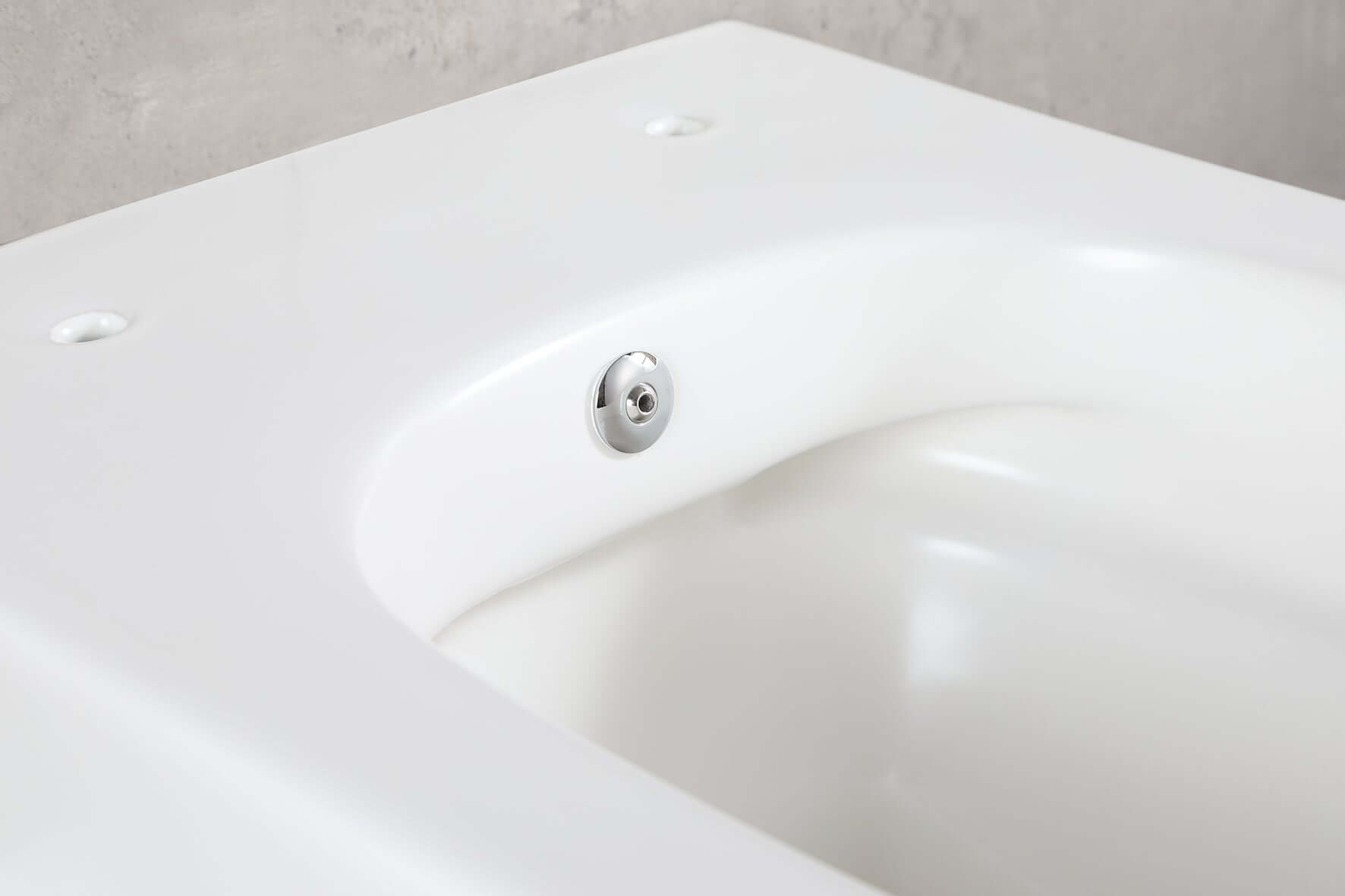 Vesta wandcloset rimless met bidetkraan koud water mat wit