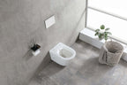 Vesta wandcloset rimless met bidetkraan warm en koud water mat wit