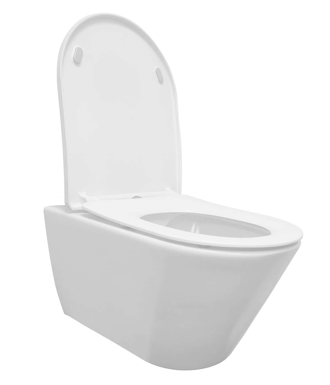 Stereo wandcloset rimless met Shade slim toiletzitting softclose en quick release mat wit Secundaire afbeelding