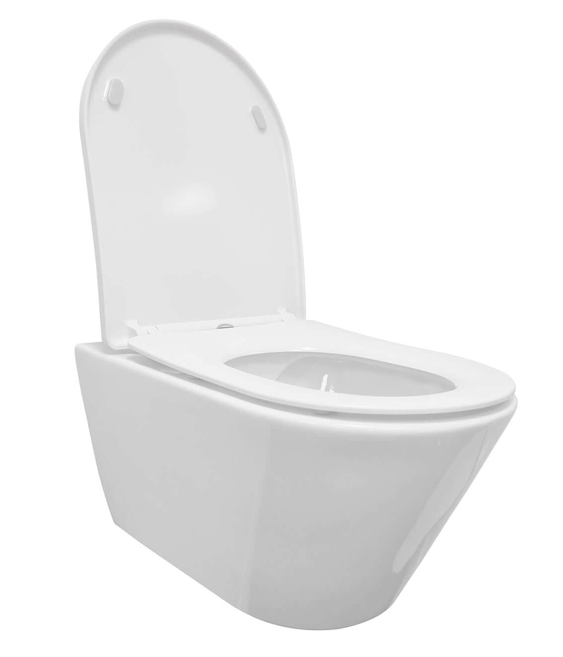 Stereo wandcloset rimless met Shade slim toiletzitting softclose en quick release glans wit Secundaire afbeelding